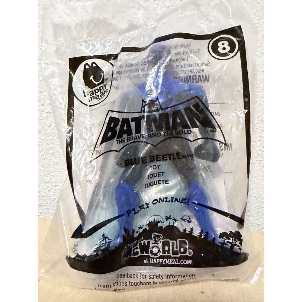 BATMAN THE BRAVE AND THE BOLD BLUE BEETLE HAPPY MEAL TOY NEW